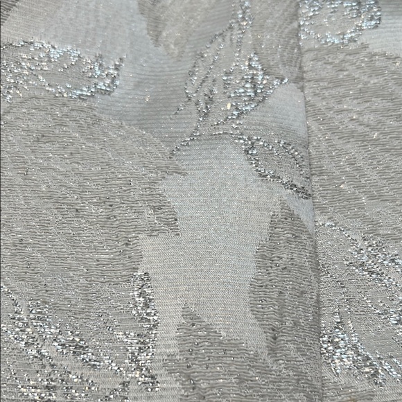 Bebe Cream Sheath Mini Dress with Scoop Neck and Silver Sparkly Embellishments - Picture 2 of 10